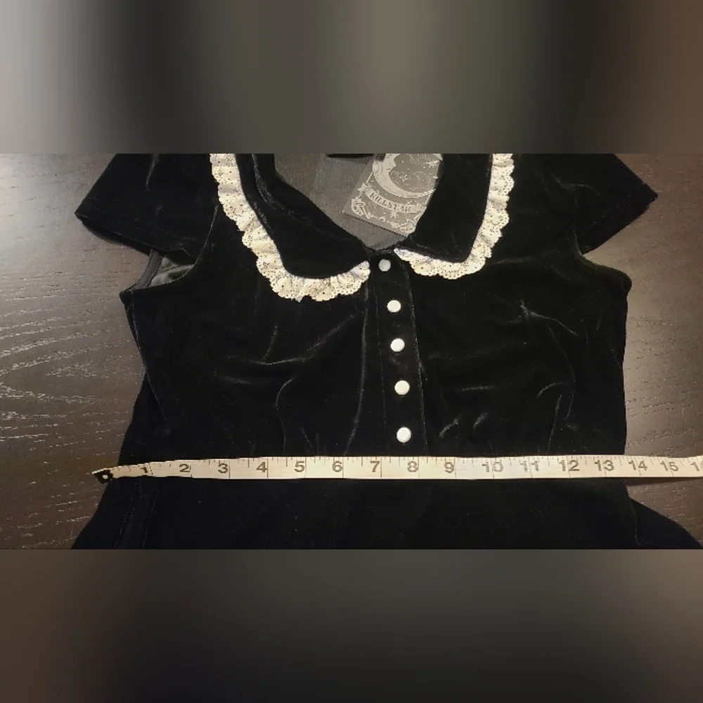 NWT Killstar Every Mourning Dress, Black Velvet, Small - Picture 8 of 10